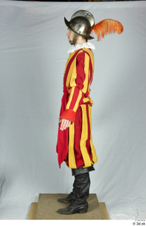  Photos Medieval Guard in cloth armor 4 Medieval clothing Medieval soldier a poses striped suit whole body 0003.jpg